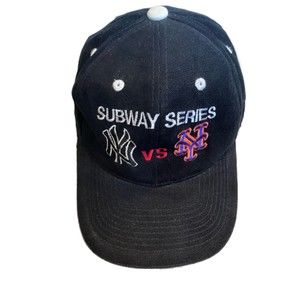 Vintage 2000 WORLD SERIES SUBWAY HAT NY YANKEES vs NEW YORK METS Cap MLB
